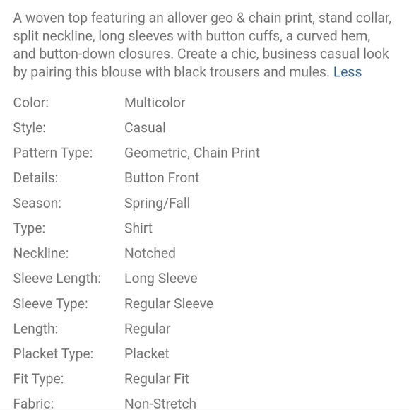 SHEIN Geo & Chain Print Button-Front Top - Picture 7 of 9